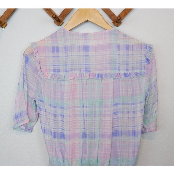 Veronica Beard Womens Dakota Plaid Silk Mini Dress, size 6 - Picture 10 of 16